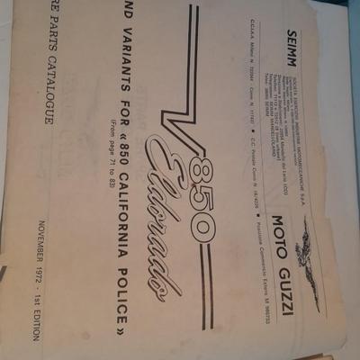 1972 1st editon 850 Eldorado spare parts catalogue