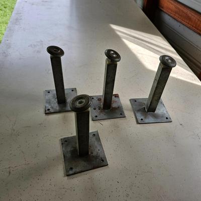 Two Wood/Metal Storage Cabinets  (OB1-JS)