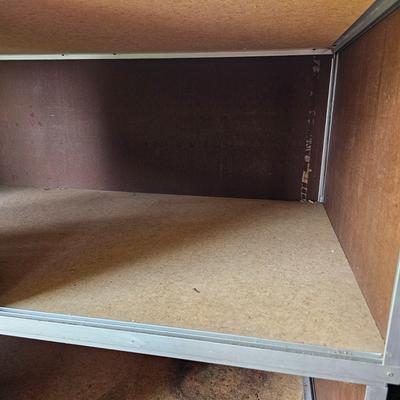 Two Wood/Metal Storage Cabinets  (OB1-JS)