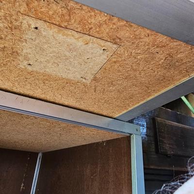 Two Wood/Metal Storage Cabinets  (OB1-JS)