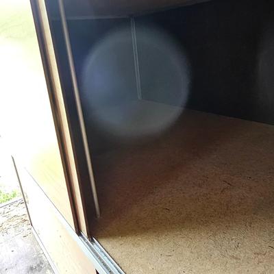 Two Wood/Metal Storage Cabinets  (OB1-JS)