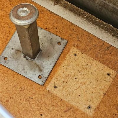 Two Wood/Metal Storage Cabinets  (OB1-JS)