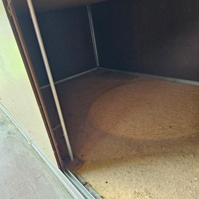 Two Wood/Metal Storage Cabinets  (OB1-JS)