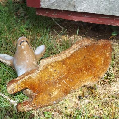 Vintage Cement Animal Yard Decor (OB4-BBL)