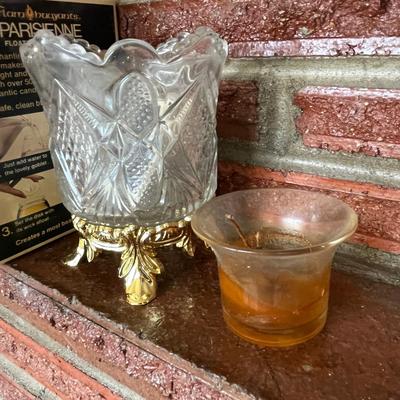 Pressed glass Candle