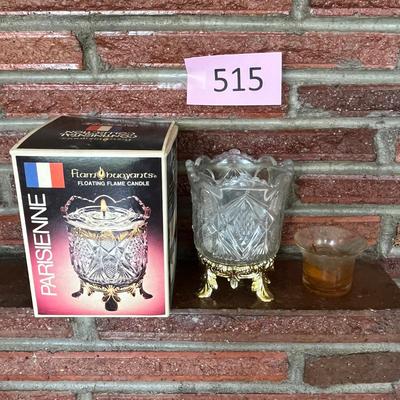 Pressed glass Candle