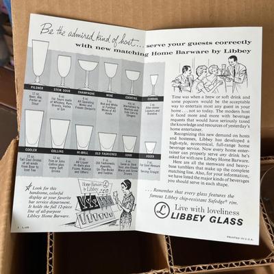 Libby Wine Glasses NIB w/ Paper