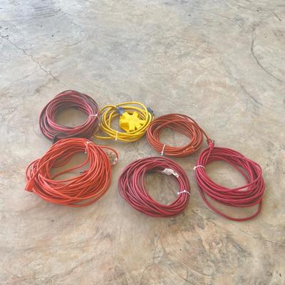 Seven (7) Assorted Extension Cords
