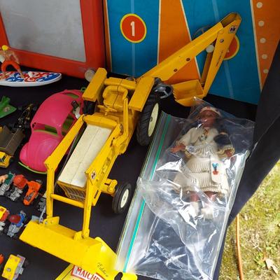 Vintage Barbie Car, Etch A Sketch, International Metal Tractor and More Toys (OB4-BBL)