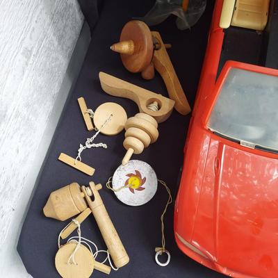 Vintage Barbie Car, Etch A Sketch, International Metal Tractor and More Toys (OB4-BBL)