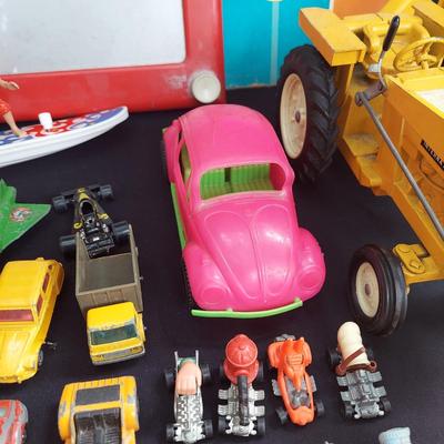 Vintage Barbie Car, Etch A Sketch, International Metal Tractor and More Toys (OB4-BBL)