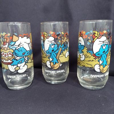 Vintage Novelty Glasses by Looney Tunes, Care Bears, Flintstones, Smurfs and More (OB4-BBL)