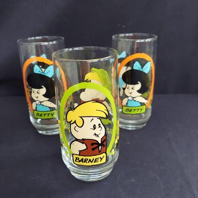 Vintage Novelty Glasses by Looney Tunes, Care Bears, Flintstones, Smurfs and More (OB4-BBL)