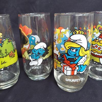 Vintage Novelty Glasses by Looney Tunes, Care Bears, Flintstones, Smurfs and More (OB4-BBL)
