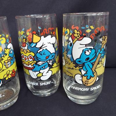 Vintage Novelty Glasses by Looney Tunes, Care Bears, Flintstones, Smurfs and More (OB4-BBL)