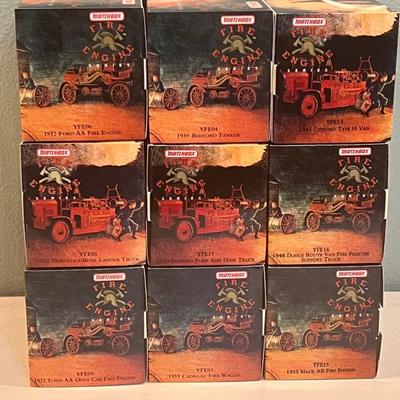 MATCHBOX ~ Models Of Yesteryear ~ Set Of Twenty Two (22) ~ Fire Engine Series