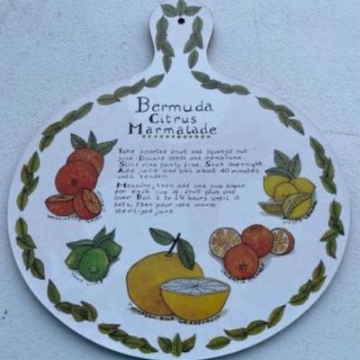 Vintage Bermuda Citrus Marmalade Recipe Wall Hanging