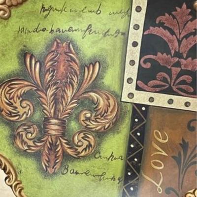 Fleur de Lis Love Plate with Stand