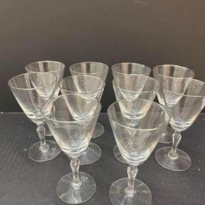 Vintage Fostoria Platinum Rim Glass Set