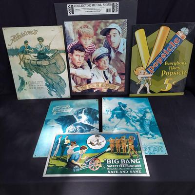 Collector Metal Lithographed Signs (OB4-BBL)