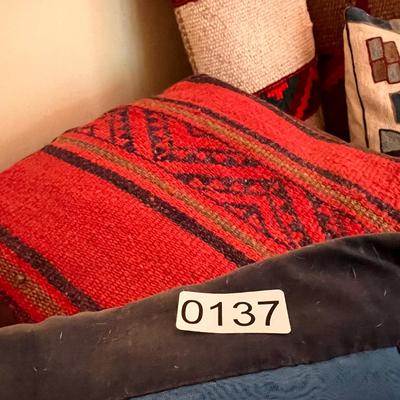 Vintage Pillow Rug Lot - Egyptian, Greek, Turkish