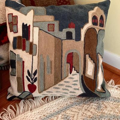Vintage Pillow Rug Lot - Egyptian, Greek, Turkish