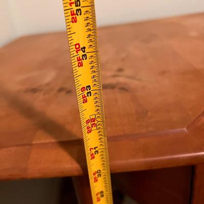 Wood Corner Table Desk w One Drawer