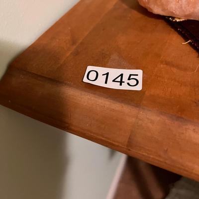 Wood Corner Table Desk w One Drawer