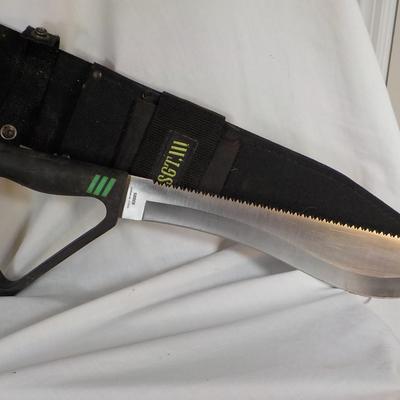SGT. 111 Tactical survival knife, Lenght of blade approx. 12in Handle 4.5/ est. $25 to$50.