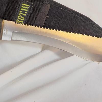 SGT. 111 Tactical survival knife, Lenght of blade approx. 12in Handle 4.5/ est. $25 to$50.