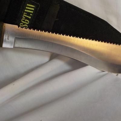SGT. 111 Tactical survival knife, Lenght of blade approx. 12in Handle 4.5/ est. $25 to$50.