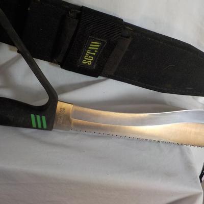 SGT. 111 Tactical survival knife, Lenght of blade approx. 12in Handle 4.5/ est. $25 to$50.