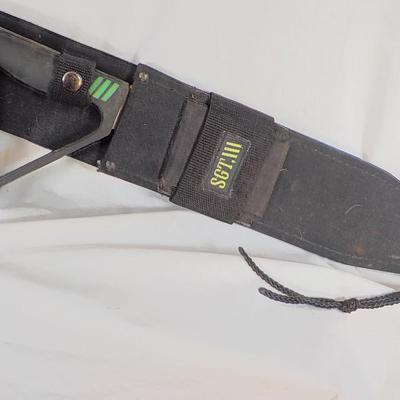 SGT. 111 Tactical survival knife, Lenght of blade approx. 12in Handle 4.5/ est. $25 to$50.