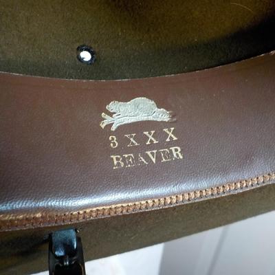 Real Beaver Leather Drill Instructor hat. est $30 to $80.