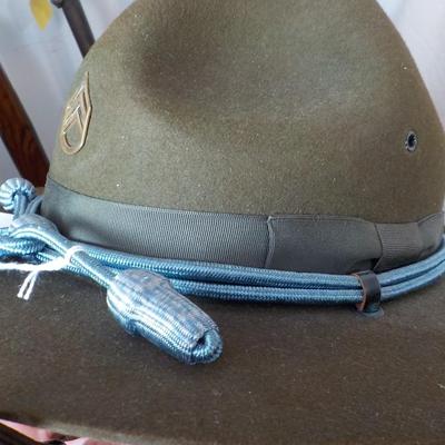 Real Beaver Leather Drill Instructor hat. est $30 to $80.
