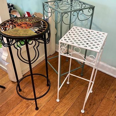 049 Metal plant Stands x 3