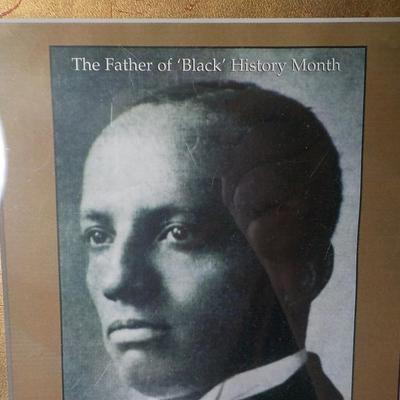 Plaque of Dr. Carter Godwin Woodson/ Father of Black History/ est $15 to $40.
