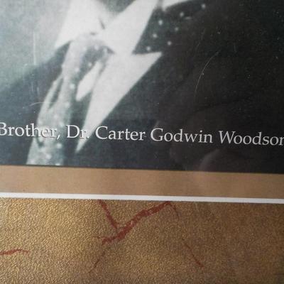 Plaque of Dr. Carter Godwin Woodson/ Father of Black History/ est $15 to $40.