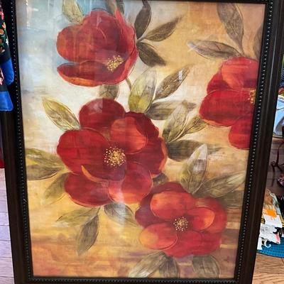 070 Red Flower Framed Print