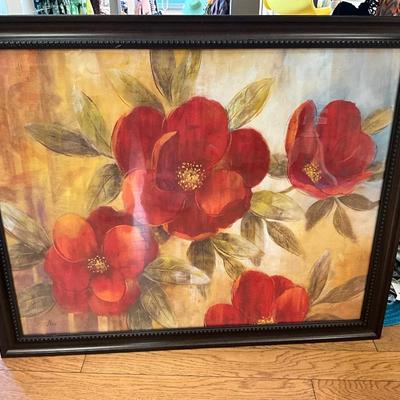 070 Red Flower Framed Print