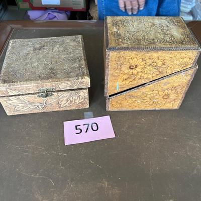 Wood Burned boxes