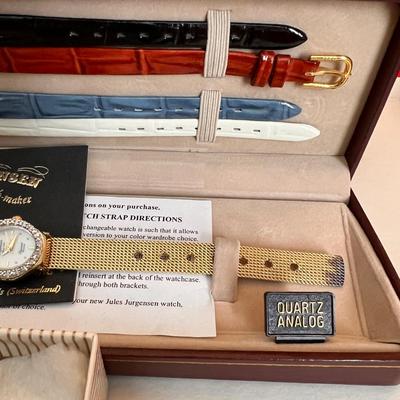 NIB Authentic Jules Jurgensen Watch & Jewelry Lot