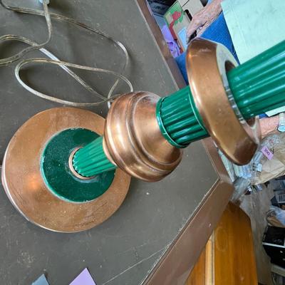 Brass & Green Table lamp