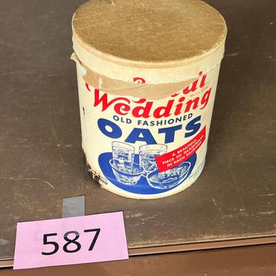 Depression Era Oat Meal Canister