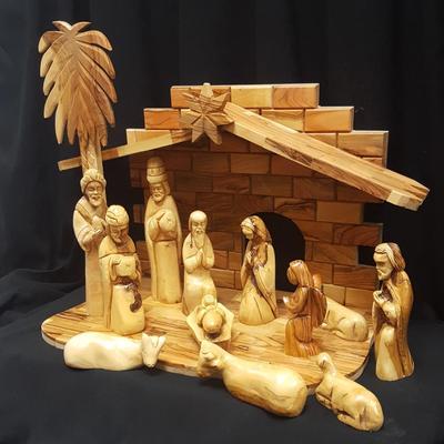 Olive Wood Nativity Scene