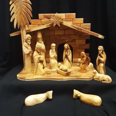 Olive Wood Nativity Scene