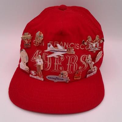 49ers Hat  Red Curdurory