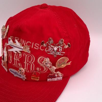 49ers Hat  Red Curdurory