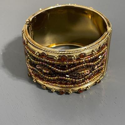 NEW Beaded Bangle Cuff Bracelet
