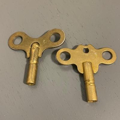 Two Vintage Clock Keys